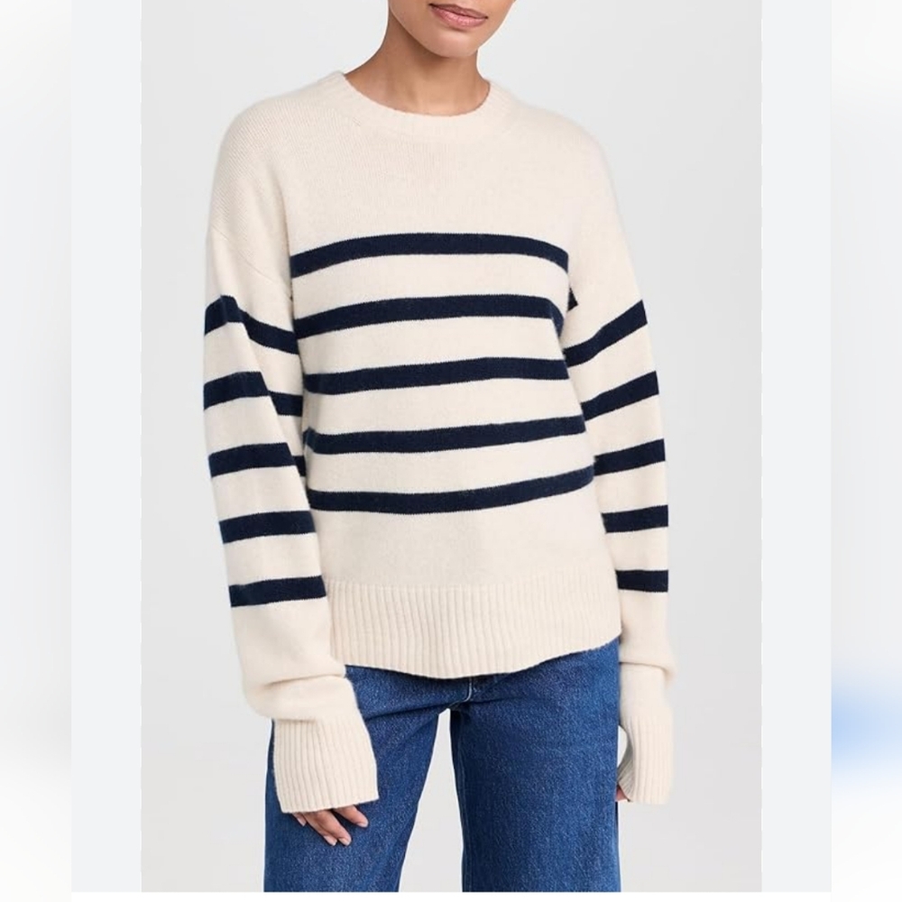 Better Be Women's Stripped Crew Neck Sweater NWT